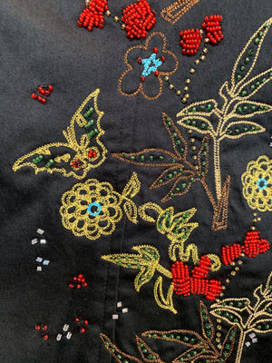 Vintage Embellished Mandarin Collar Jacket