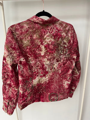 Raspberry Floral Cord Jacket